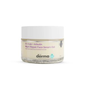 The Derma Co 1% Kojic + Arbutin Night Repair Face Serum-Gel
