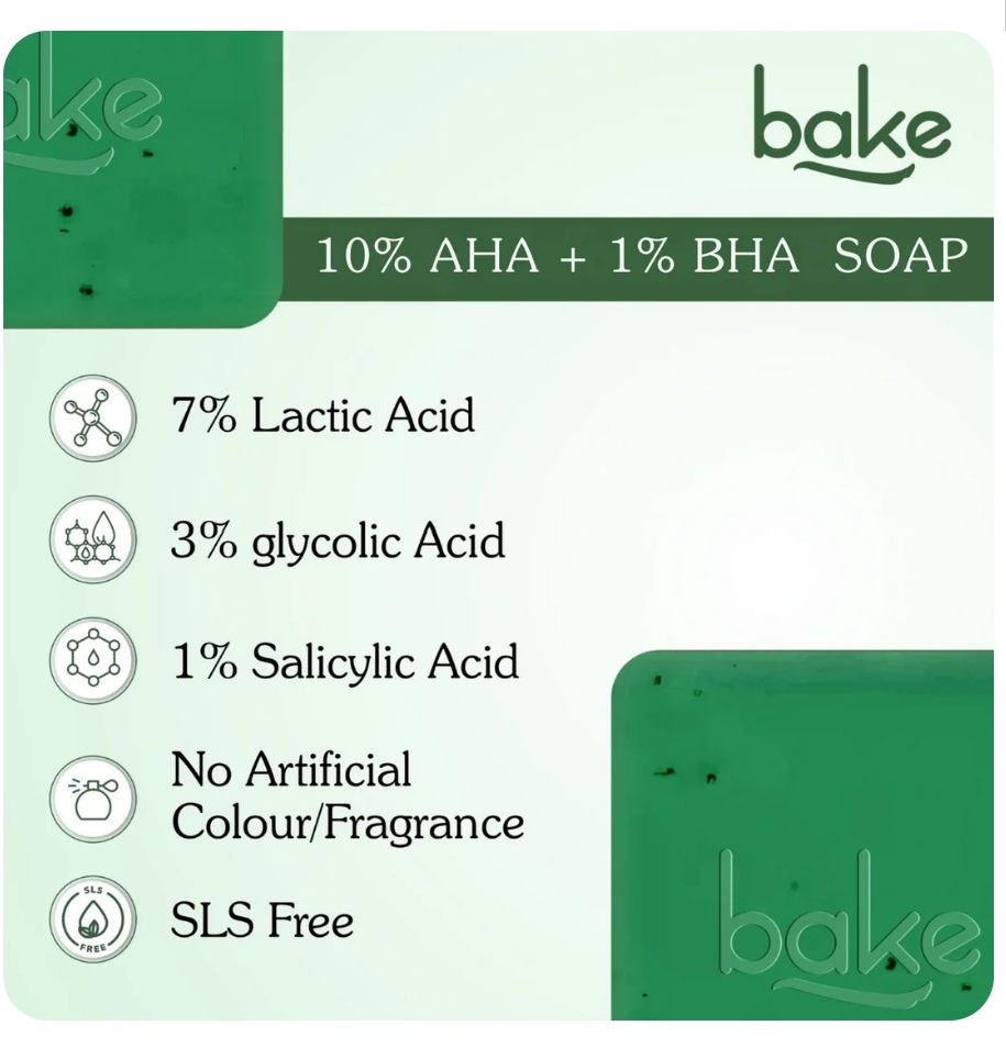 BAKE 10% AHA + 1% BHA Scrub Treatment Soap - Image 2